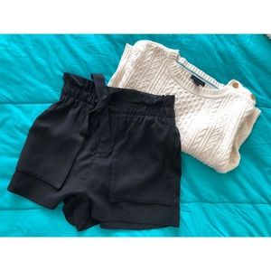 Cute Black High-Waisted Shorts with Pockets! ✨